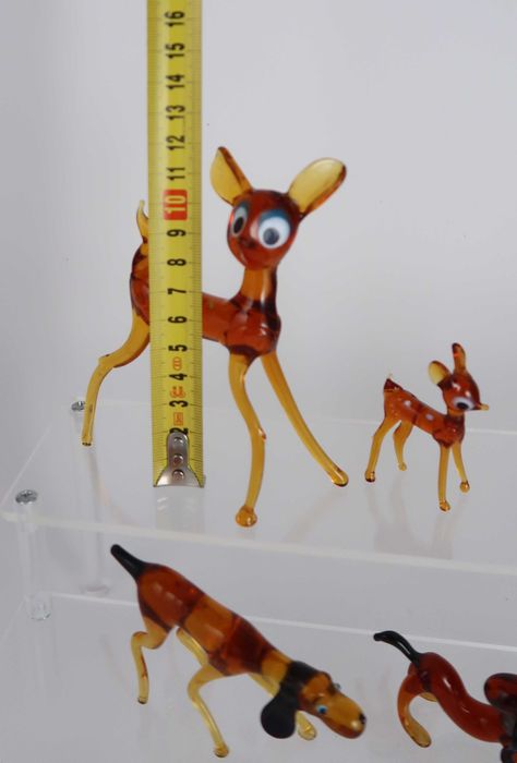 Conjunto de figuras vintage em vidro murano