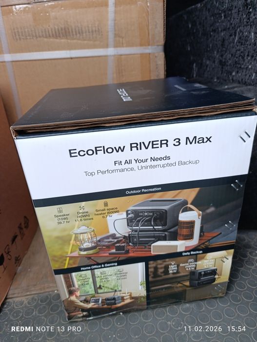 Зарядна станція EcoFlow River 3 Max | 600 Вт | 572 Вт/год