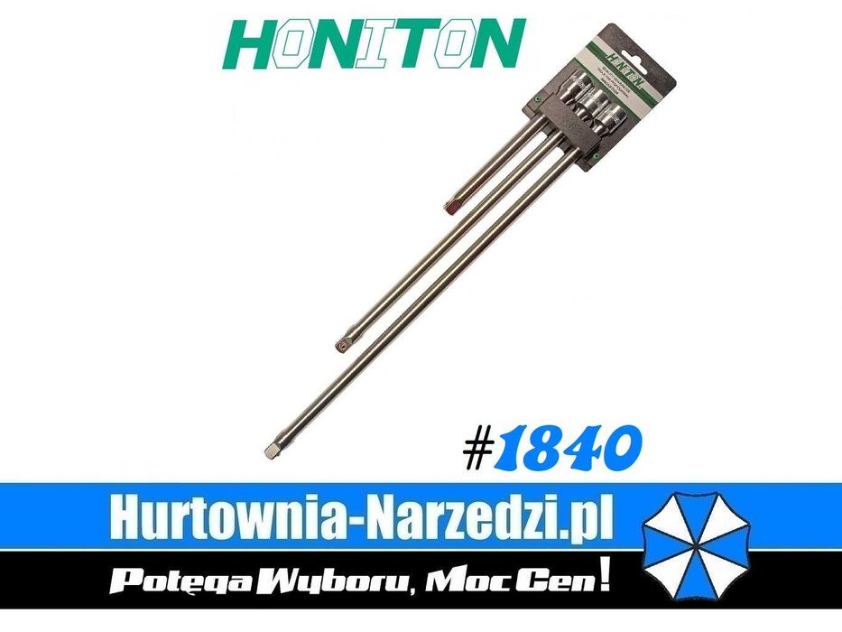Zestaw przedłużek CrV 1/2" 200 / 375 / 500mm HONITON H4333