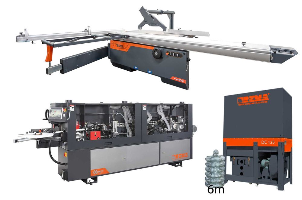 Piła formatowa podcinakiem okleiniarka odciąg trocin formatówka REMA