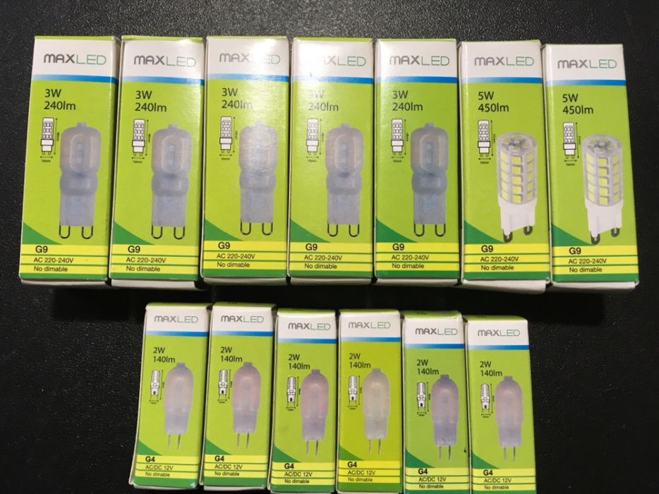 LED GU10 G4 G9 Novo