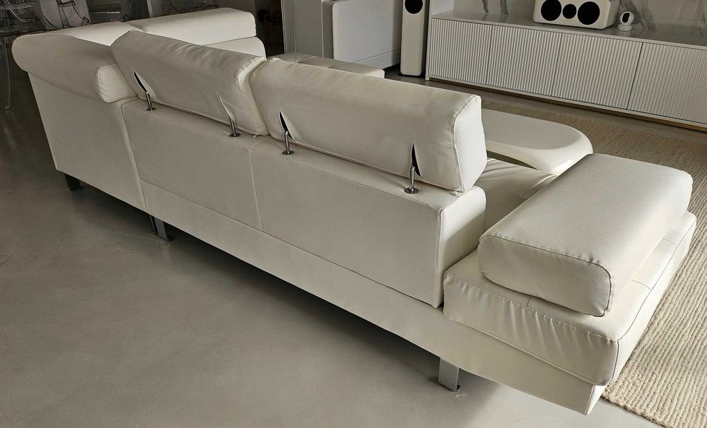 Sofá de canto 5 lugares chaise longue à esquerda BELIANI NORREA