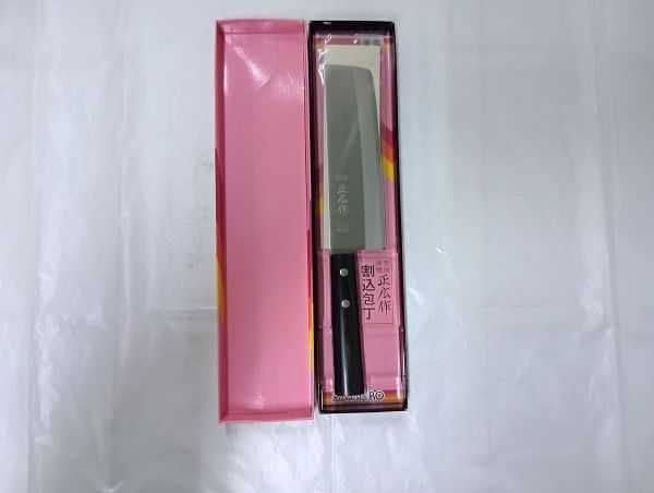 Японский кухонный нож Masahiro Nakiri MC-80 160мм Shirogami2 , новый в коробке