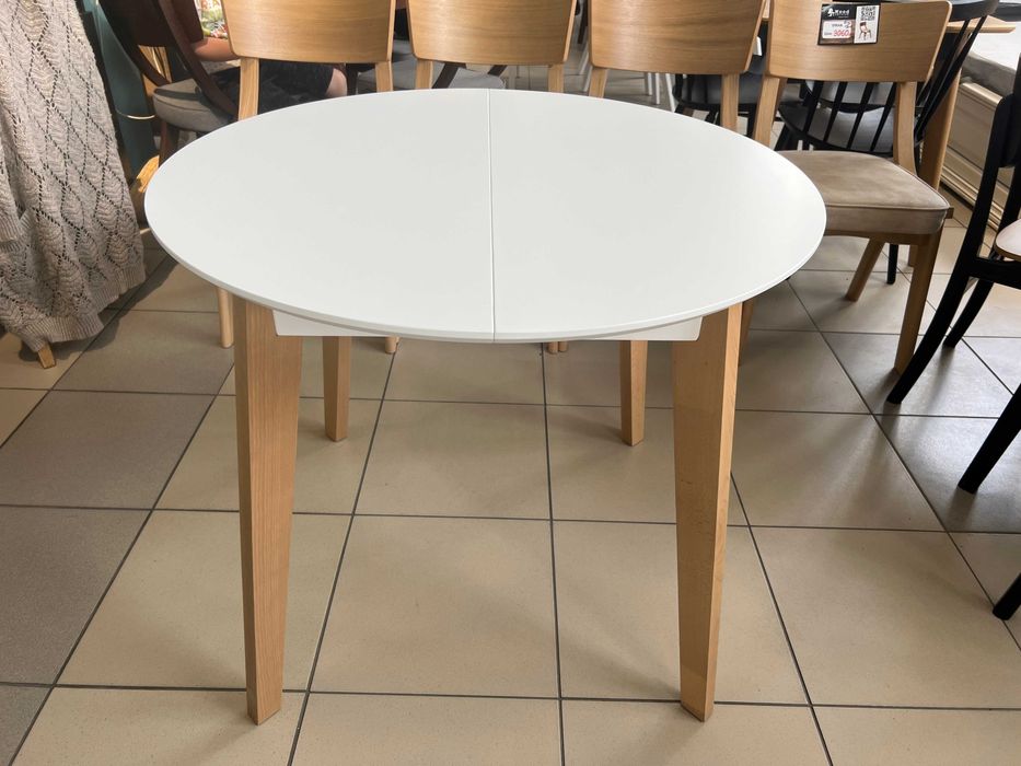 Стіл Марс Д90+30 кухонний круглий розкладний буковий на кухню бук