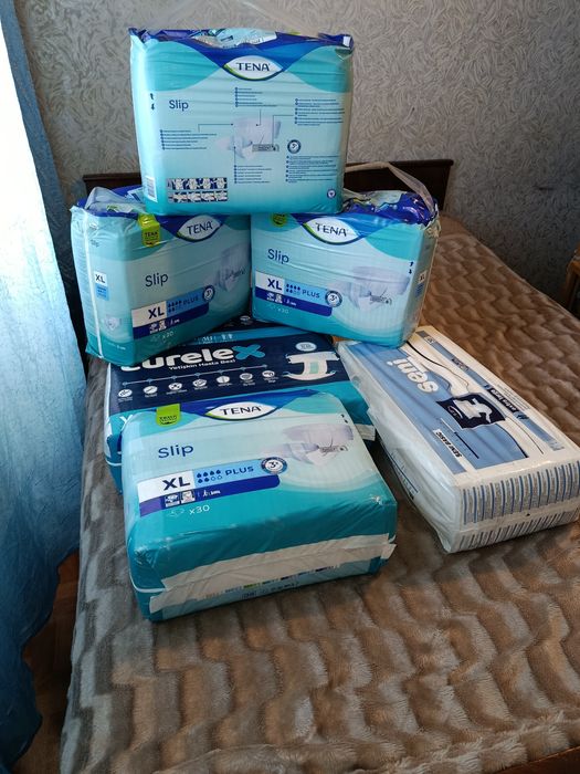 Підгузки  Tena XL.Curelex XL   Seni  XL Урологічні підгузки великий  розмір 7 шт.  Пемперсы для взрослых Тэна