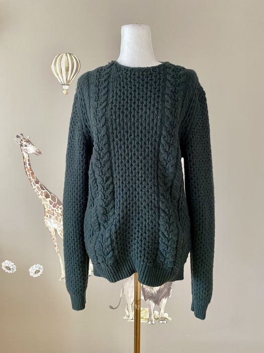 Wełniany sweter klasyczny premium sweter z wełny Massimo Dutti