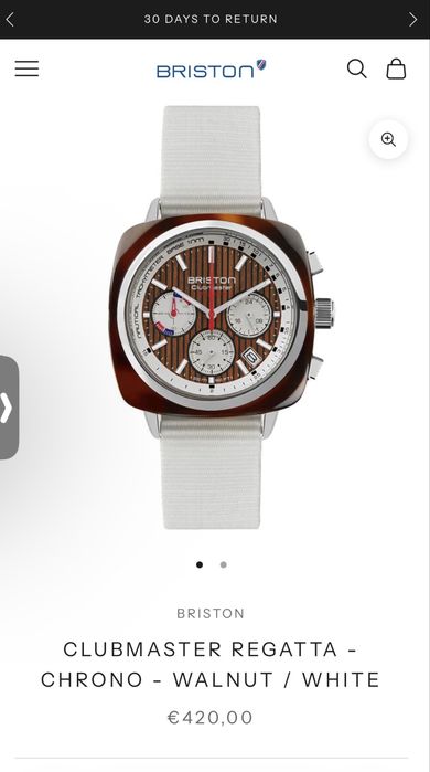 Briston - Clubmaster Regatta - Chrono  - WALNUT / WHITE