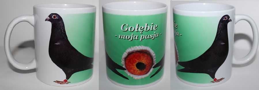 Kubek z gołębiami dla hodowcy