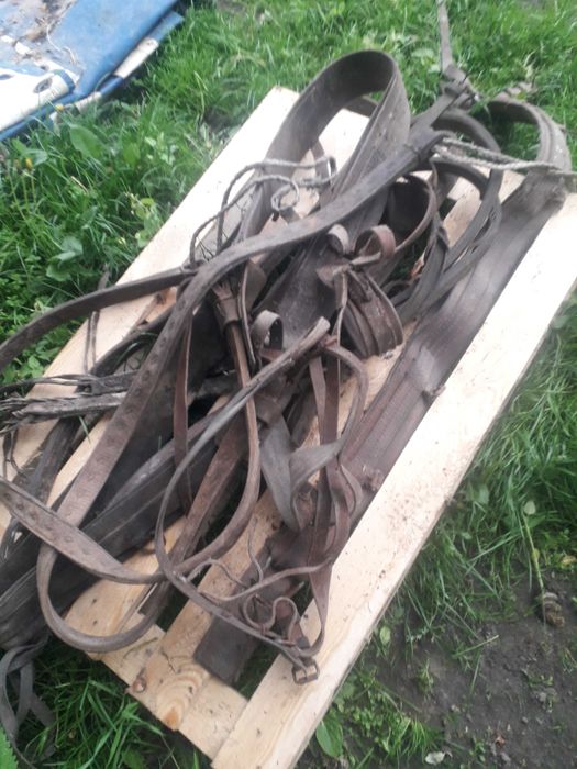 Uprząż szorty lejce konne dla konia homonto siodło koła wozu drewniane
