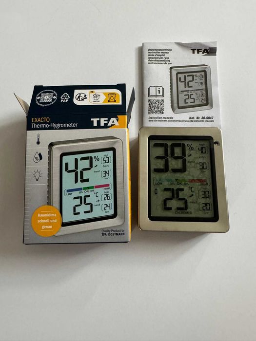Nowy Termohigrometr na baterie TFA exacto do pomiarów parametrów