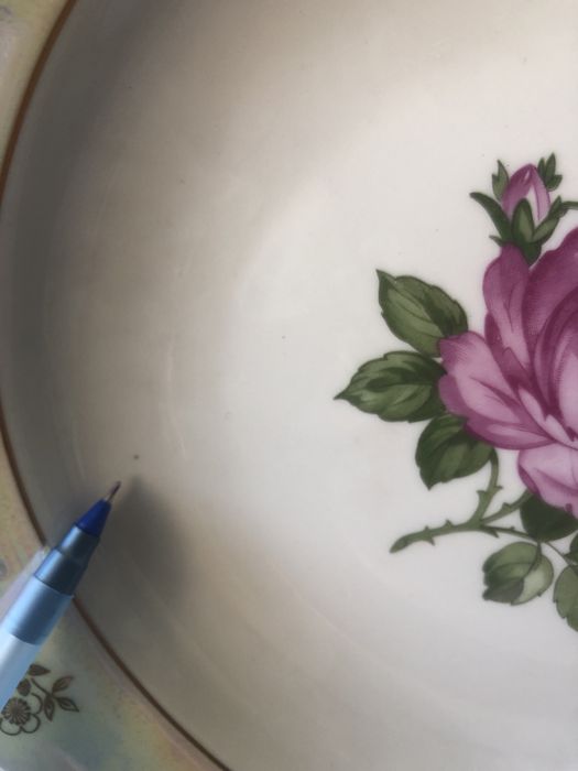 Часть сервиза столовый/чайный ‘Роза,ГДР:перламутр.фарф.Можно поштучно!