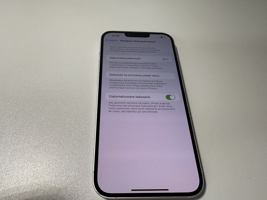 iPhone 14 plus 128 gb Purplle/ Bez RAT/86 % bateria / Wrocław sklep/