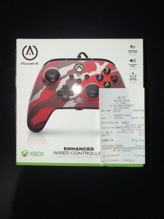 Pad/Kontroler PowerA Xbox Metallic Red Camo