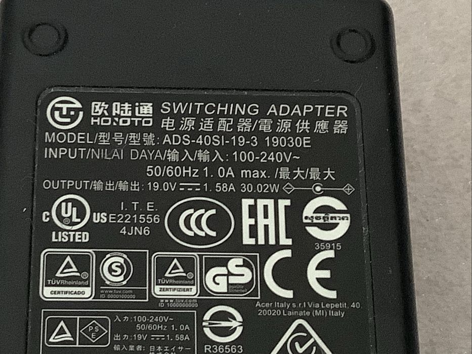 AC adaptador - Carregador ADS-40SI-19-3  19V 1.58A