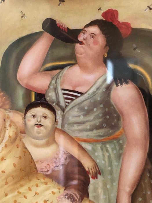 Quadro com impressão de Botero, A casa de Ana Molina.