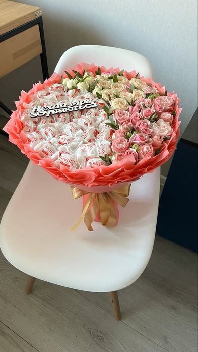 Солодкий букет із цукерок. Жіночий та чоловічий смачний подарук Київ