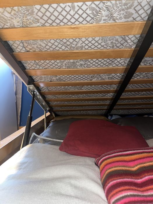 Cama solteiro sem colchão madeira maciça com sommier