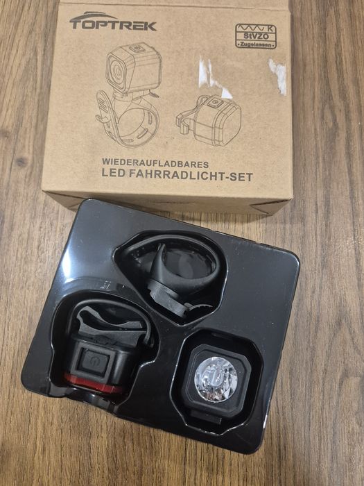 Conjunto de luzes LED recarregáveis para bicicleta
