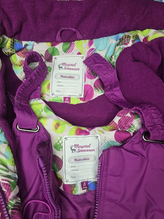 Зимовий комбінезон Мayoral 4 роки фіолетовий ПУХОВИЙ