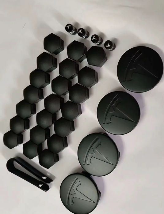 Комплект колпачков для колес (дисков) Tesla Model 3 Y S X  Mate Black