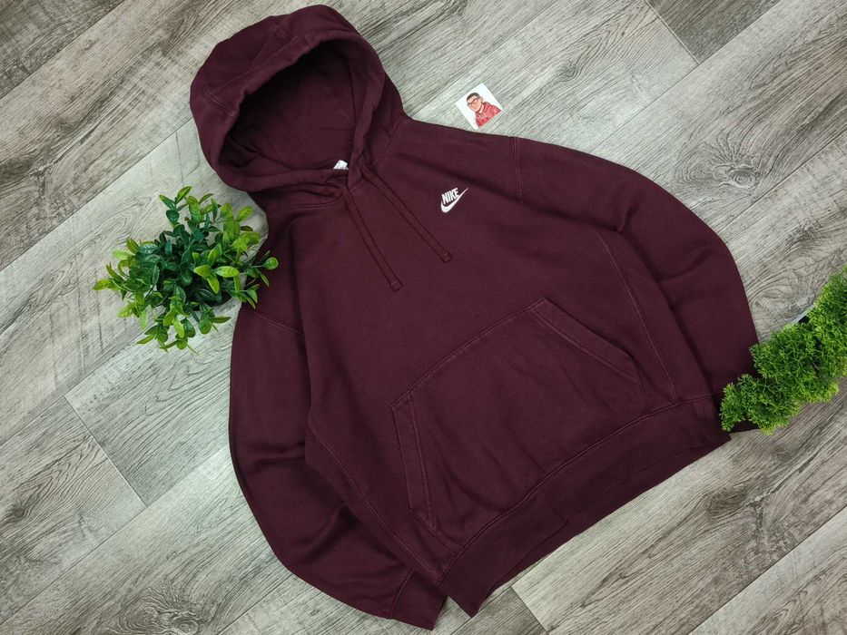 [M] NIKE широке худі оригінальне бавовна нові коллекції бордове