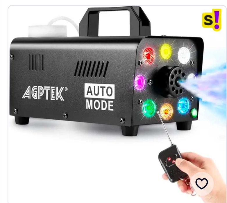 Портативна дим-машина AGPTEK з LED-підсвіткою 500w