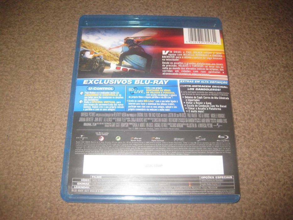 Blu-Ray "Velozes e Furiosos" com Vin Diesel