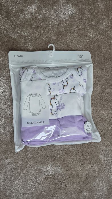 Бодіки дитячі 3 шт Name it Sea Horse