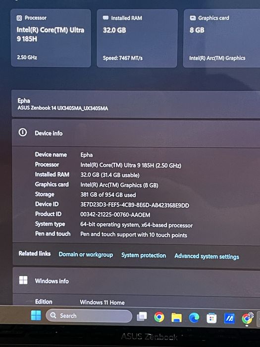 ASUS Zenbook 14 UX3405MA – Excelente Estado
