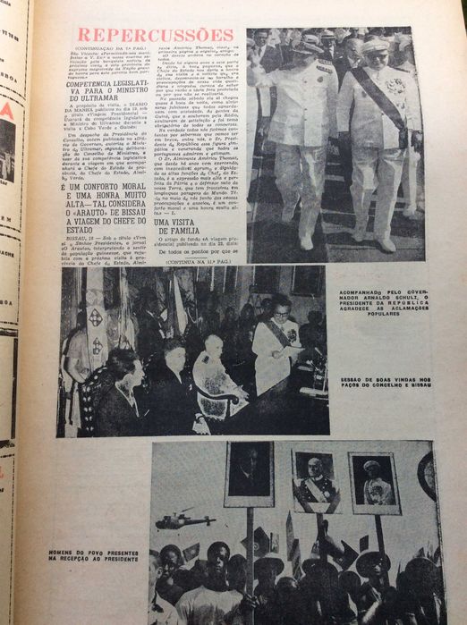 Suplemento do Diario da manhã, 1968. Viagem presidencial...Estado Novo