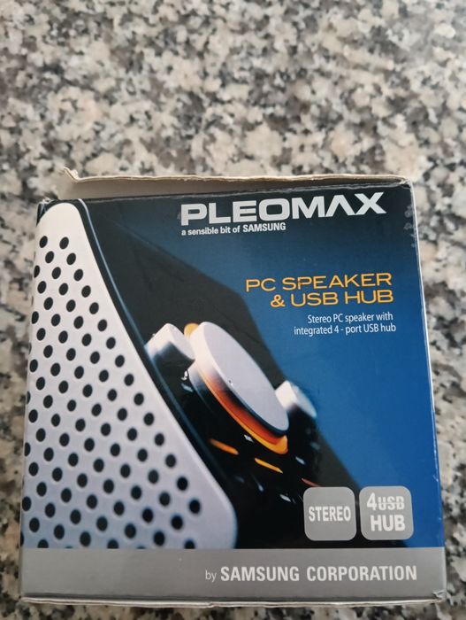 Coluna Pleomax Stereo PC  e USB