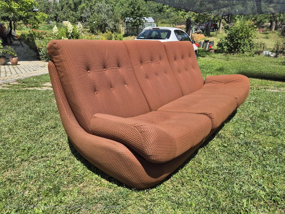 Sofa Atlantis z lat 70-tych w bardzo dobrym stanie/wyprana! Space age, PRL VINTAGE RETRO
