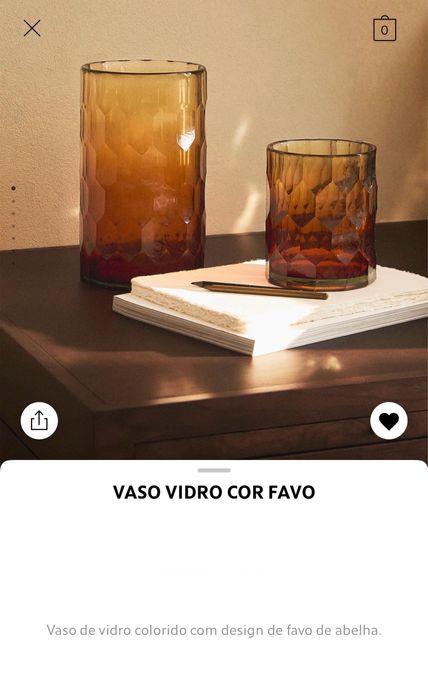 Vaso Video Cor Favo Zara Home NOVO