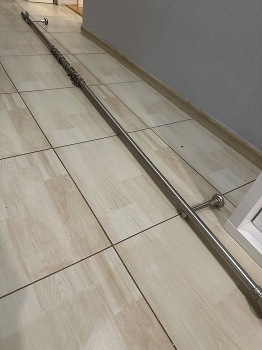 Karnisz 250cm stalowy satyna