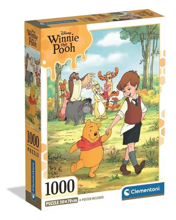 Puzzle 1000 Disney Winnie The Pooh. Clementoni. Nowy Produkt