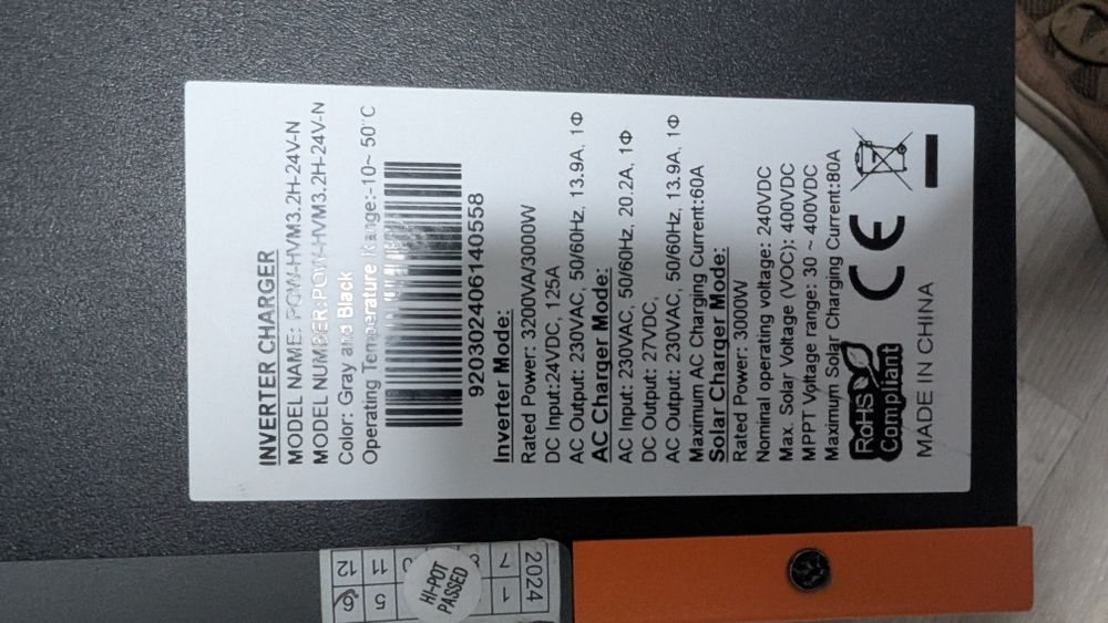 Інвертор Powmr 3.2 24в