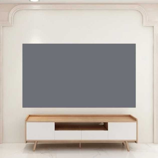 Проекційний екран  100" 4K 16:9, сірий екран для проектора на липучках