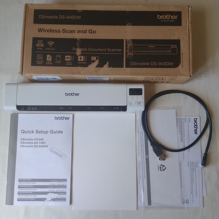Skaner Brother DS-940DW, Wi-Fi, LCD, duplex, jak nowy