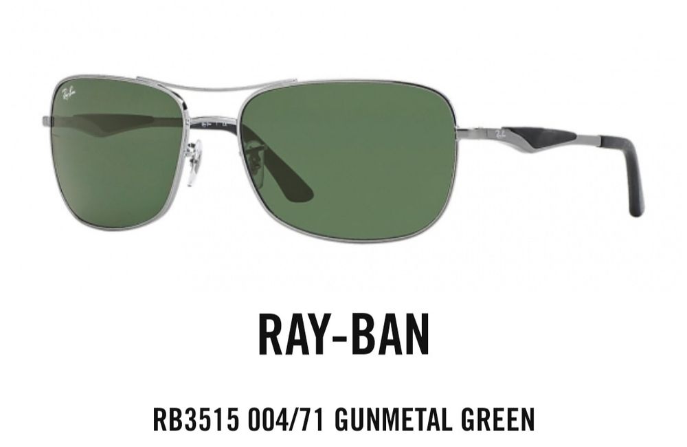 Óculos de Sol Ray-Ban Gunmetal Green
