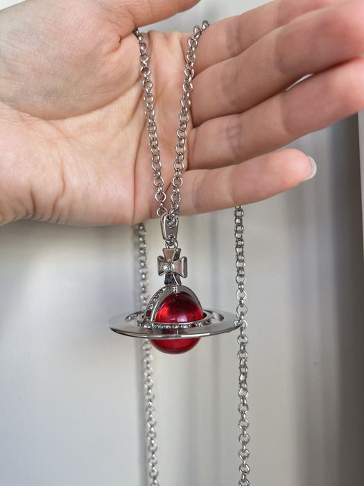 big large red orb naszyjnik wisior vivienne westwood