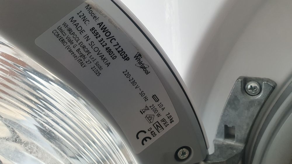 Pralka Whirlpool 7 KG 1200 obr/min