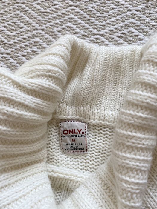 Kremowy sweter ONLY M 38 wiosna mango golf wyprzedaż szafy