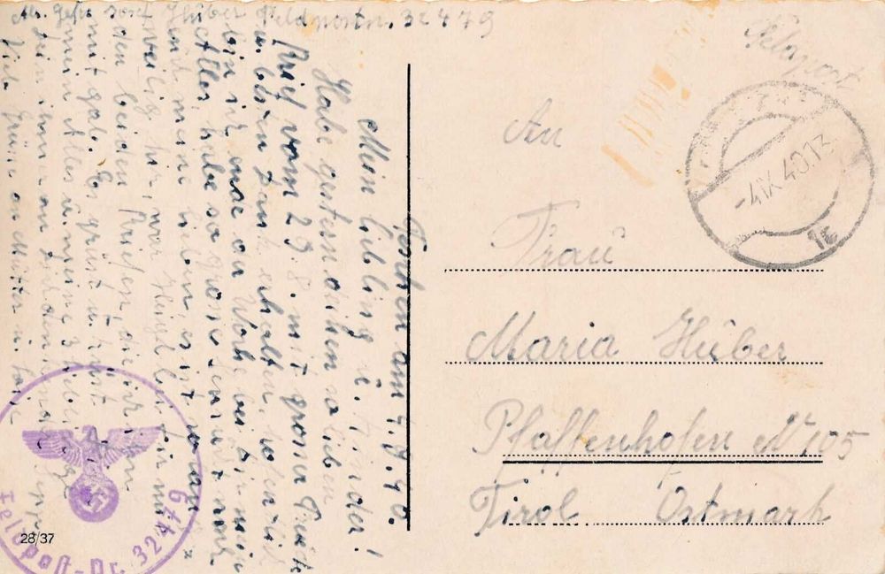 4. Teschen - Cieszyn Bahnhof Straße Schlesien 1940 Feldpost