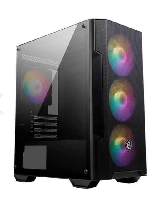 MSI MAG Forge M100A Micro-ATX Case, Black with RGB Lighting64739396384259123