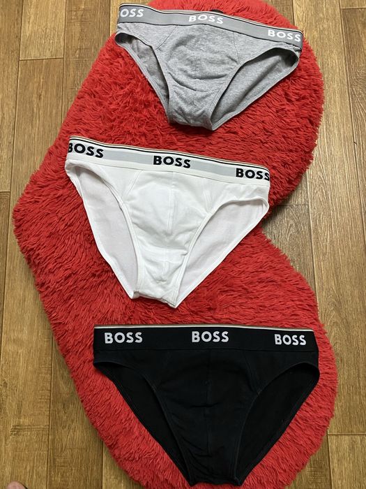 Труси BOSS 3-Pack Brief Power White/Grey/Black, S, 44
