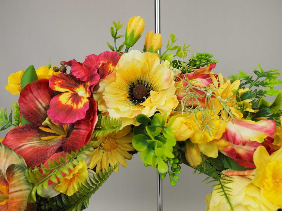 Wianek z faszyny z mchem, Stroik, Dekoracja