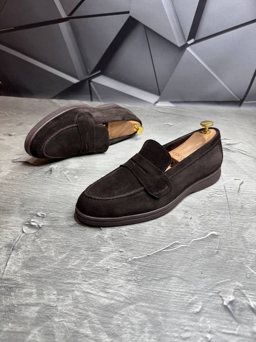 Лоферы ЗАМШЕВЫЕ Мужские Коричневые LORO PIANA Classic! ЛОФЕРИ Замшеві Чоловічі Базові! Туфли Лоферы, Мокасины, Слипоны ЗАМША! Размеры 40-46! ХИТ!