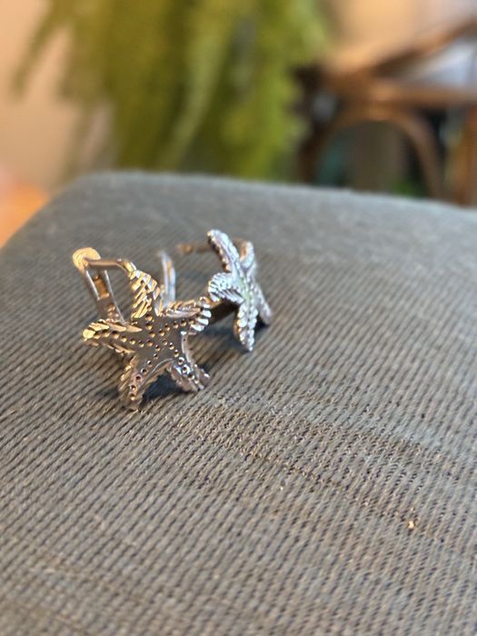 Jubitom srebrne kolczyki rozgwiazdy