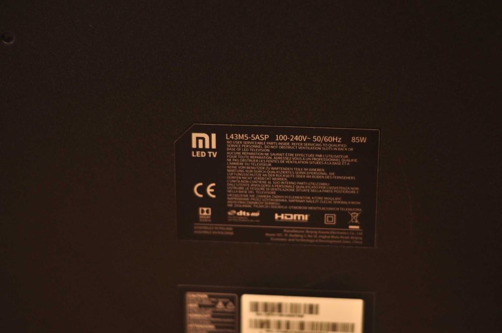 Smart tv Xiaomi L43M5-5ASP 43 polegadas para peças ou reparação