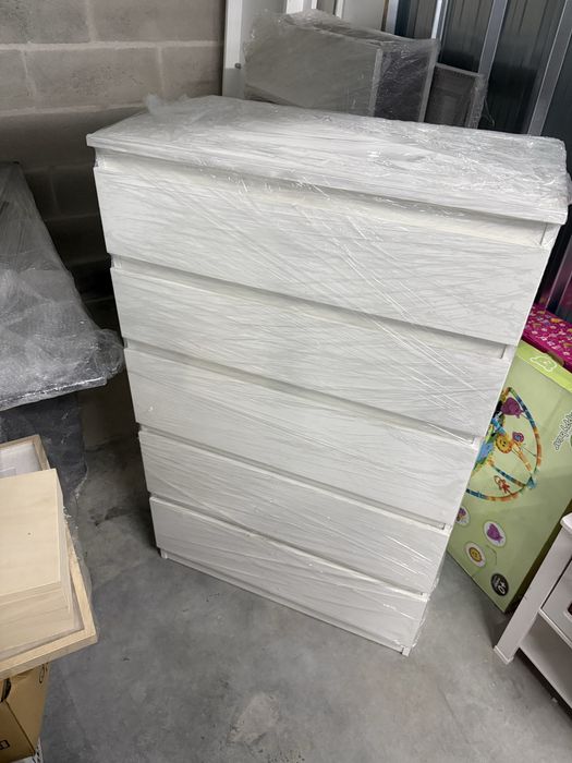 Comoda Branca Vertical 5 gavetas ikea
